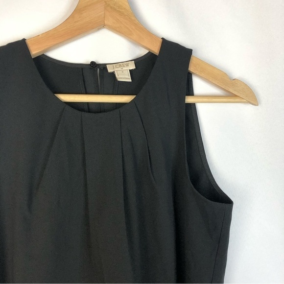 J. Crew Black Pleated Tiered Sleeveless Blouse 0 - Picture 3 of 4